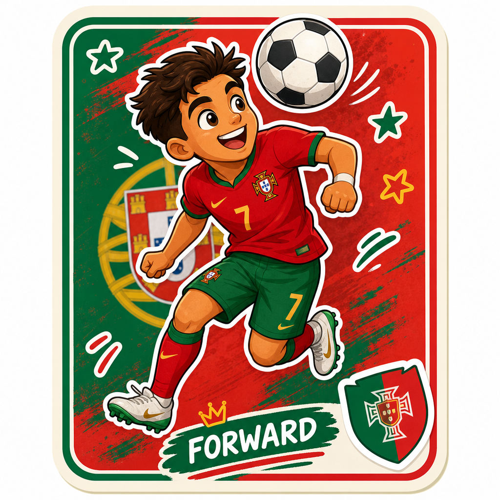 Fan art illustration of a Portugal forward