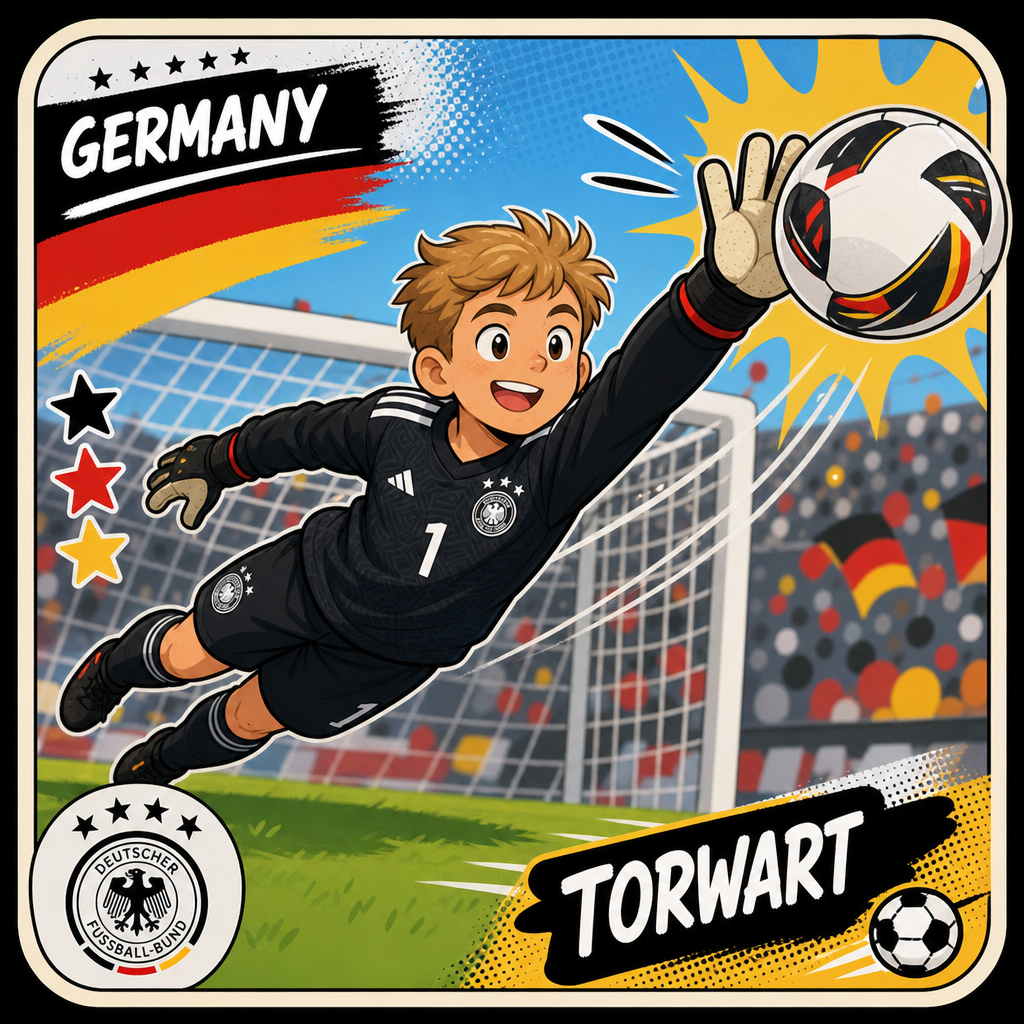 Fan art illustration of a Germany goalkeeper