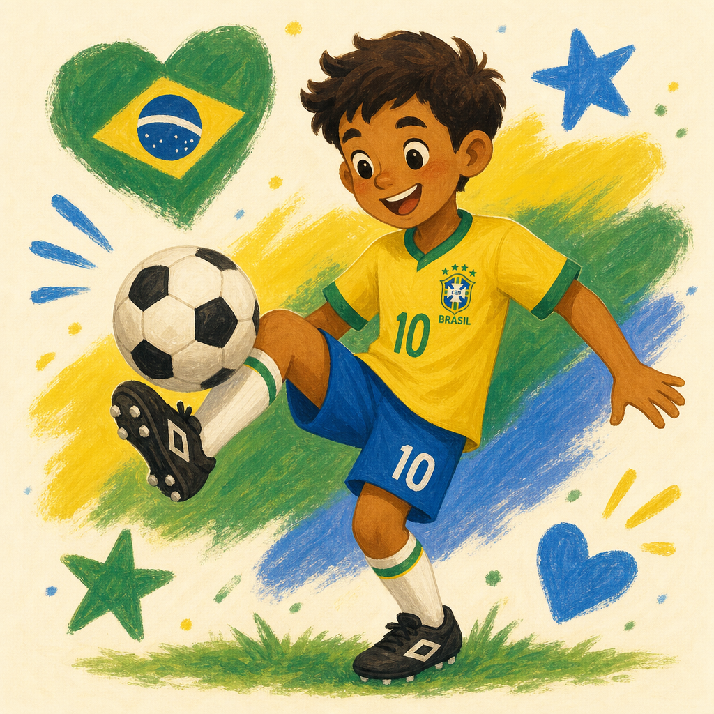 Fan art illustration of a Brazil forward